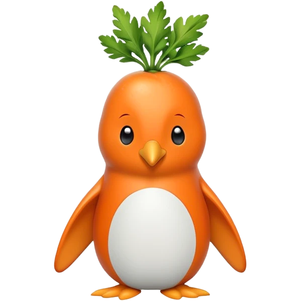 Carrot penguin emoji
