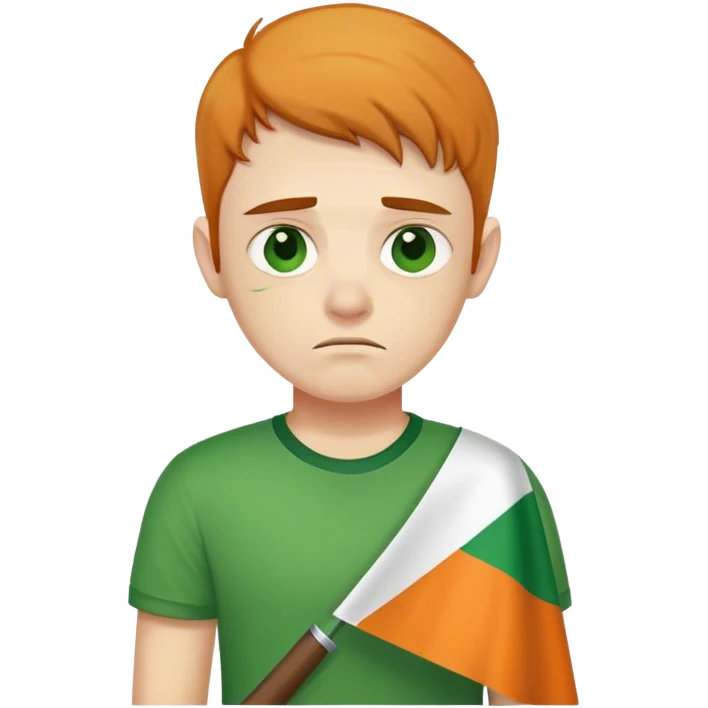 Sad Irish flag emoji