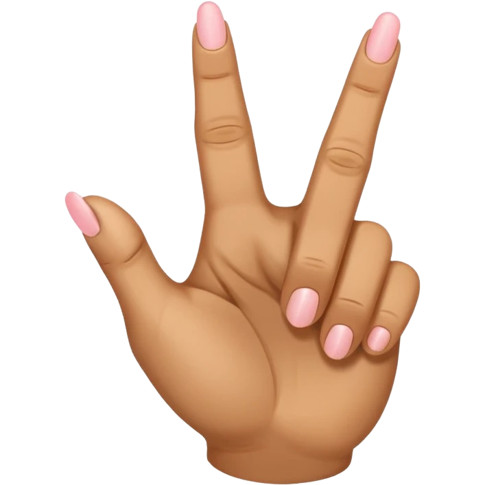 Hand with middle finger and pointer finger and pinky finger up with thumb and ring finger down emoji