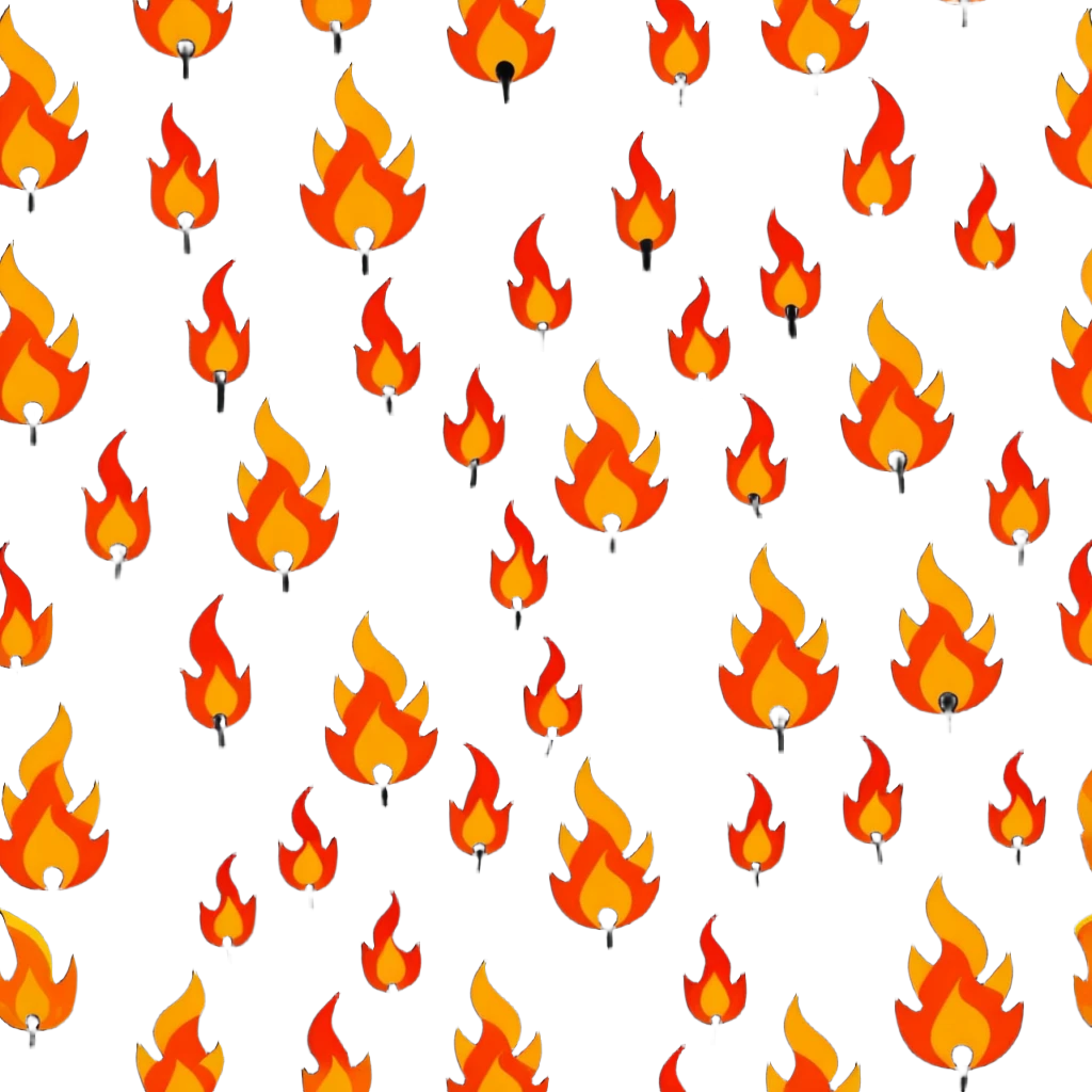 bush burning with orange and red flames emoji