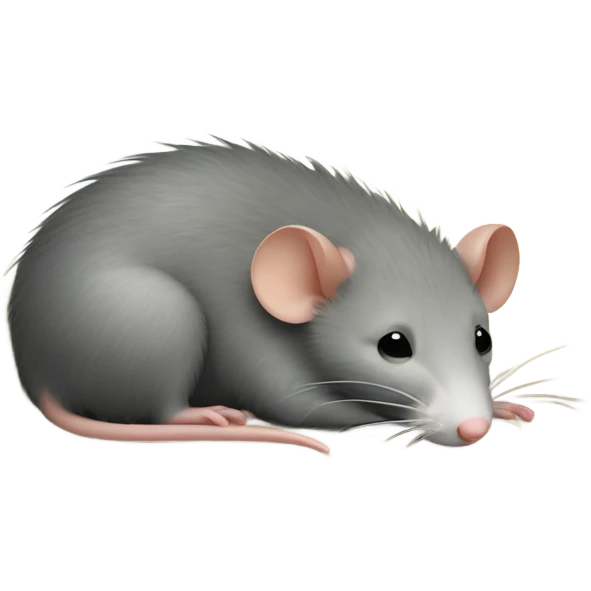 Sleepy rat on couch emoji