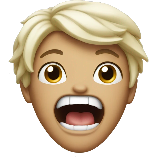 rubber screaming chic emoji