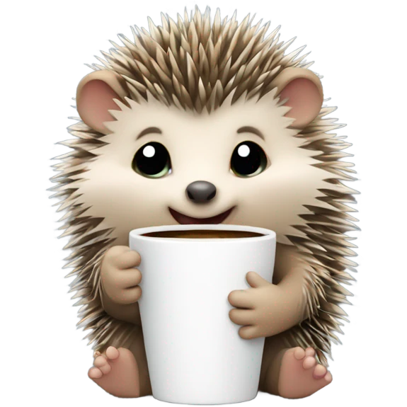 hedgehog-drink-coffee emoji