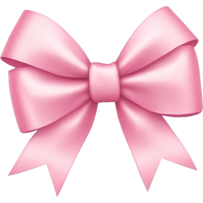 light pink ribbon bow emoji