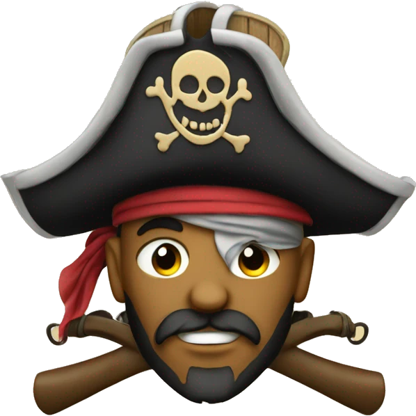 A pirate on the ship emoji