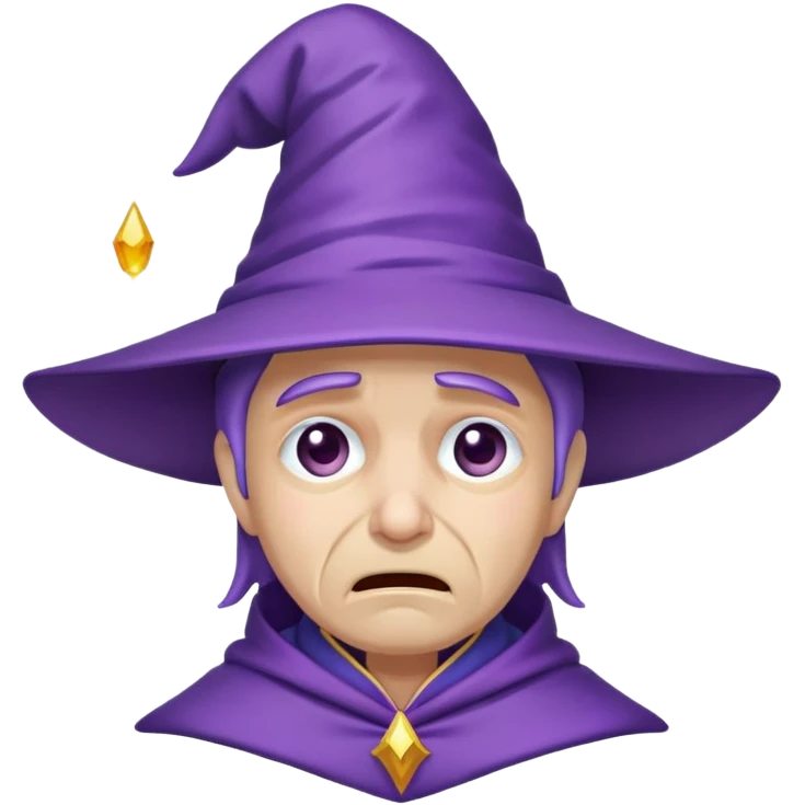 purple hat wizard cry emoji