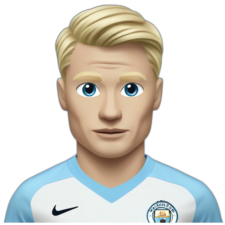 Erling Haaland in Man City shirt emoji