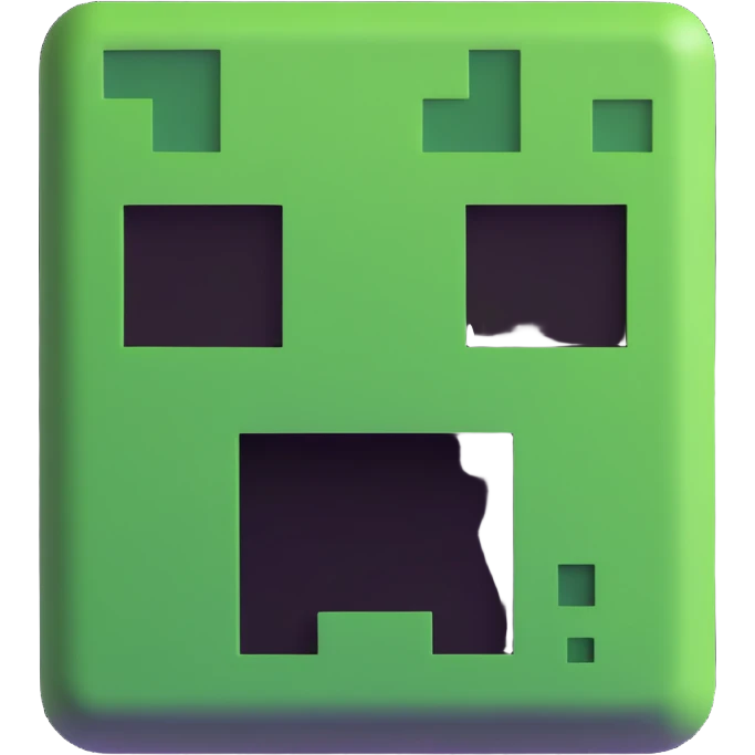 Minecraft creeper face emoji