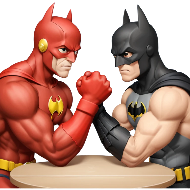 Black Flash and Batman arm wrestling emoji