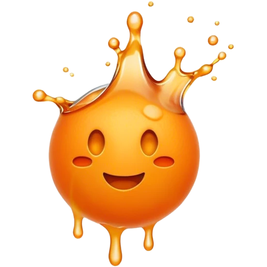 Orange splash emoji