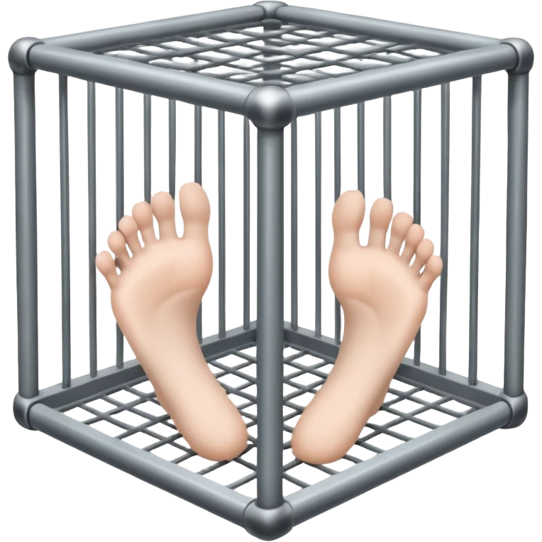 Feet in cage emoji