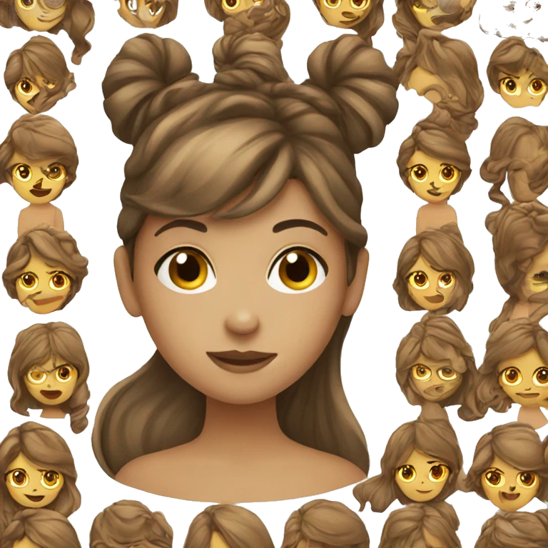 brown hair girl who is a designer emoji