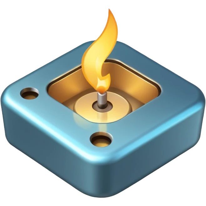 A small glowing spark inside a play button emoji