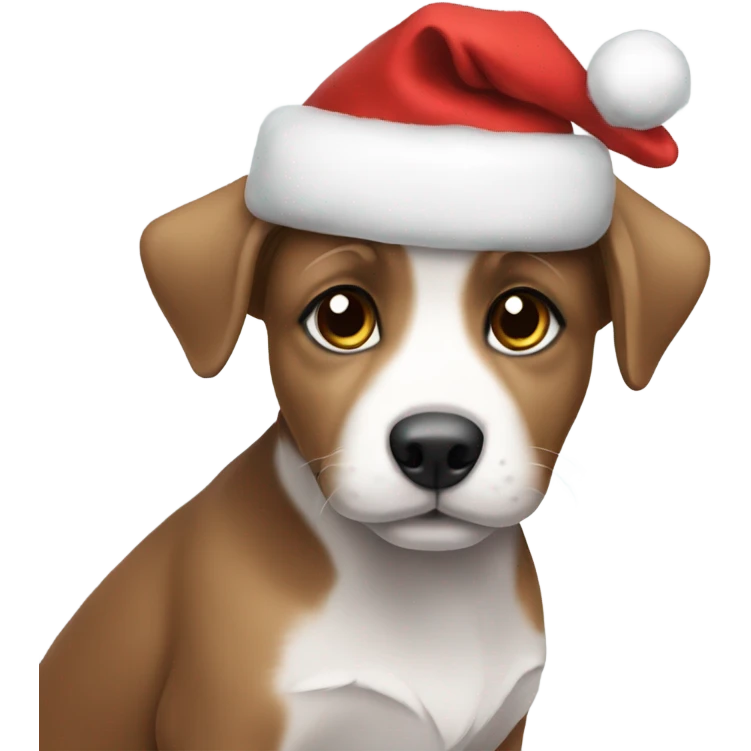 Christmas puppy emoji