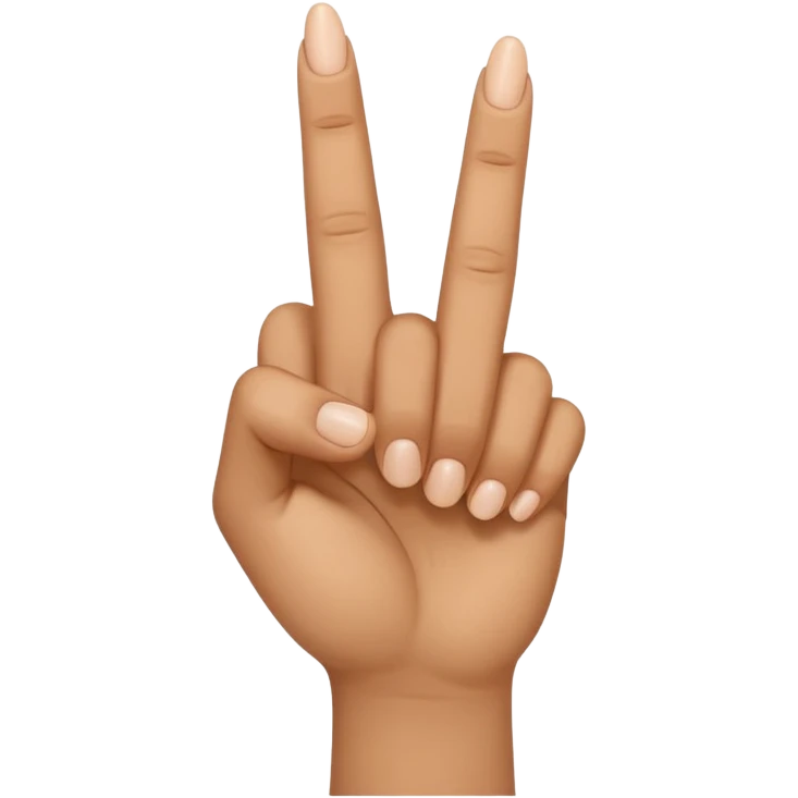 Create the middle finger and the ring finger together in something doing something  emoji