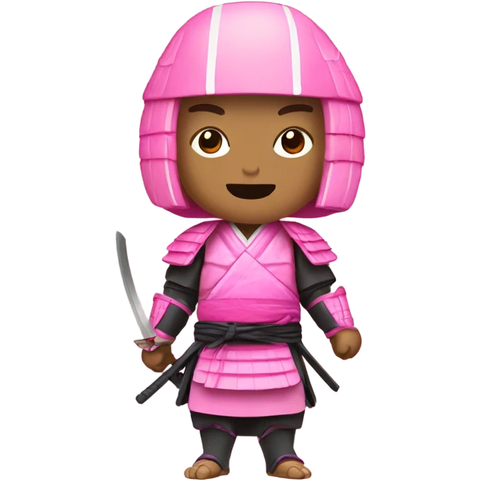 Pink Japanese samurai fighter emoji