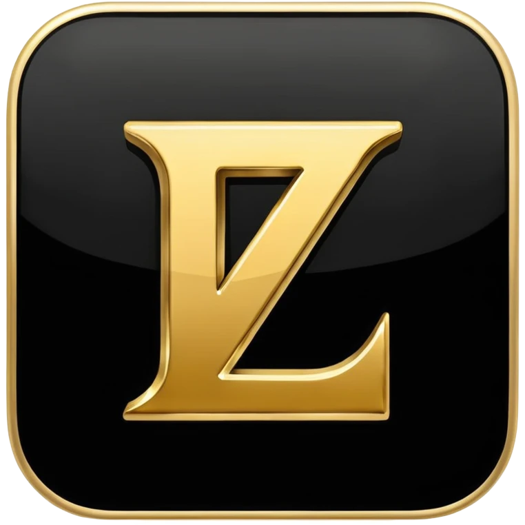 letter Z in black and gold emoji
