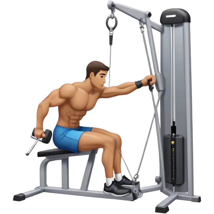 side-view man cable-machine tricep-pushdown emoji