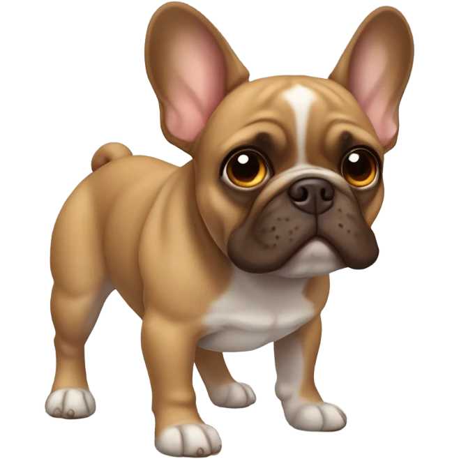 brown frenchie  emoji