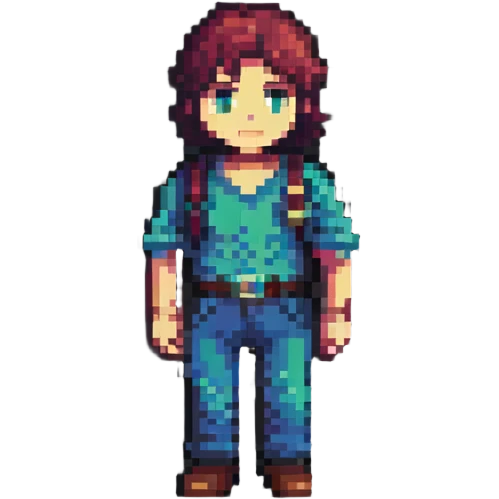 8-bit style human character, short proportions emoji