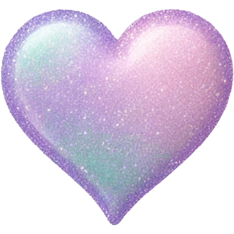 pastel glitter heart emoji