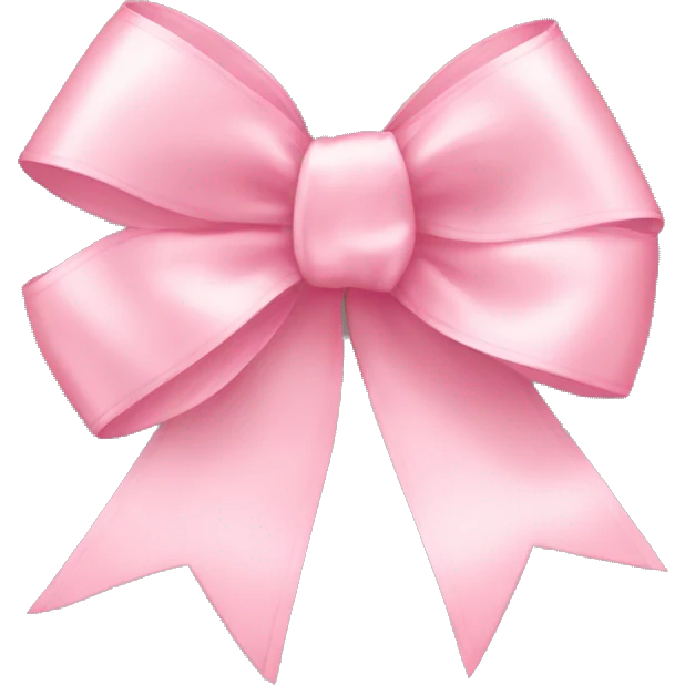 light pink ribbon bow emoji