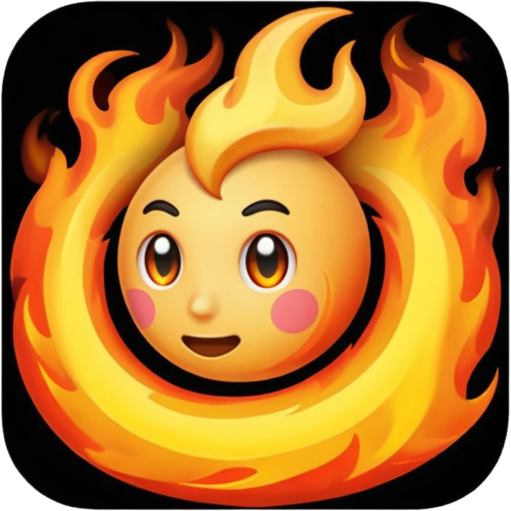 completely black fire emoji
