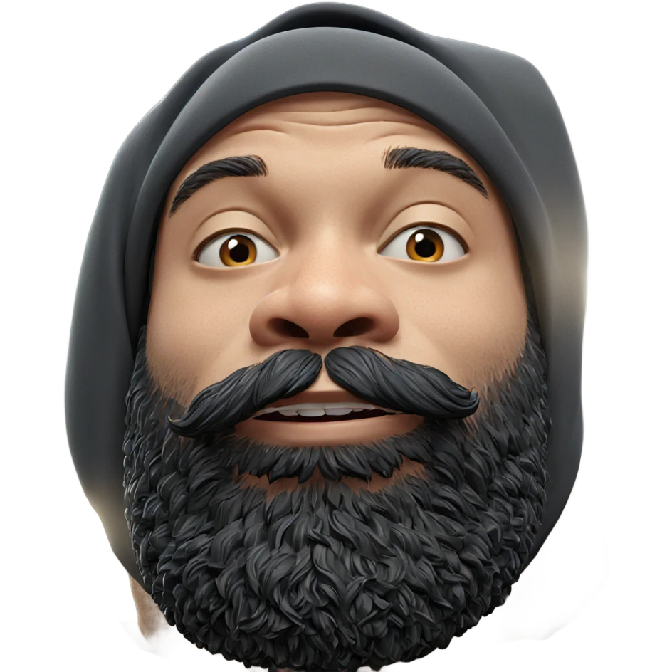 realistic portrait of bearded man emoji