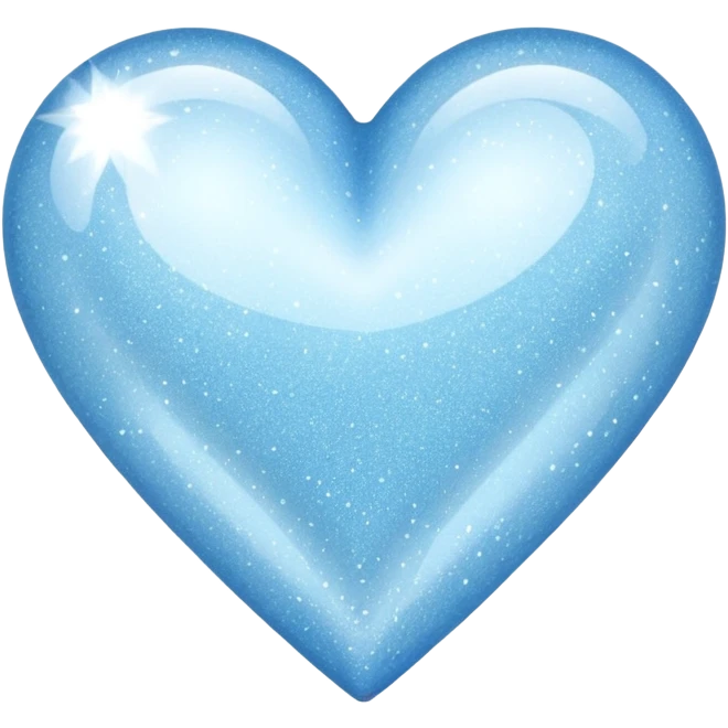 Light blue sparkly heart emoji