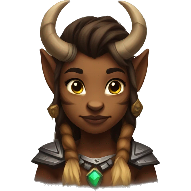 warcraft tauren female cute emoji