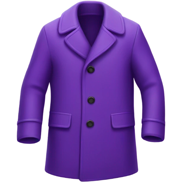 Purple just de coat emoji