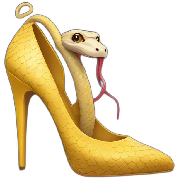 Monkey snake in high heels emoji