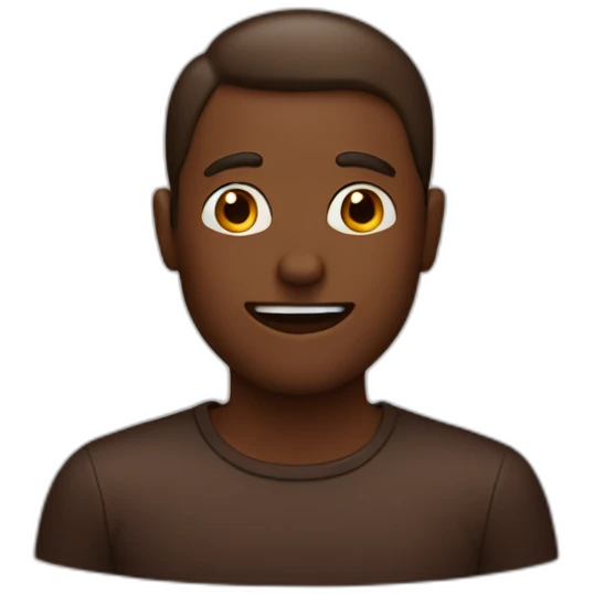 man with chocolate around his mouth emoji