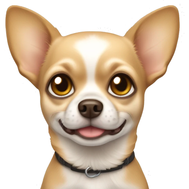 Whit light brown chihuahua  emoji