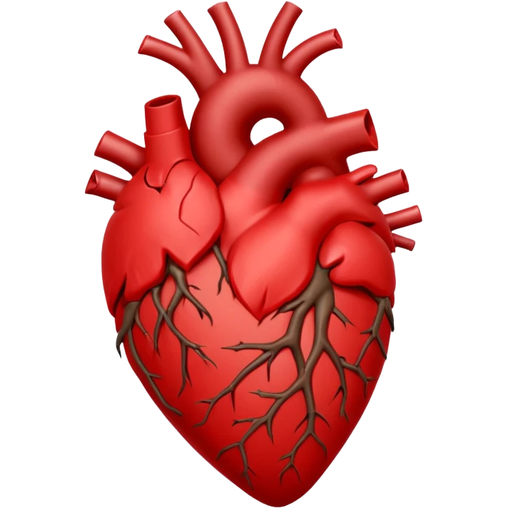 anatomical heart wrapped in a thorn branch emoji