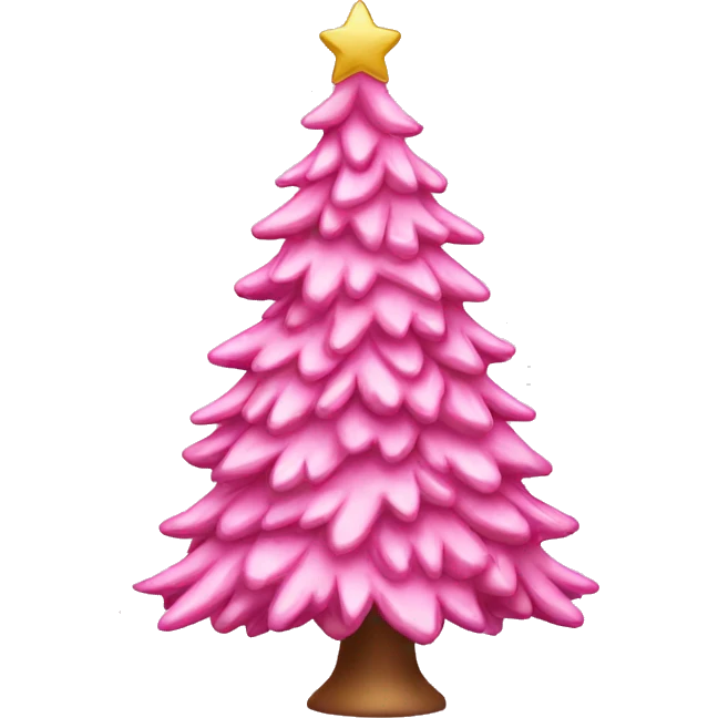 Pretty pink christmas tree emoji