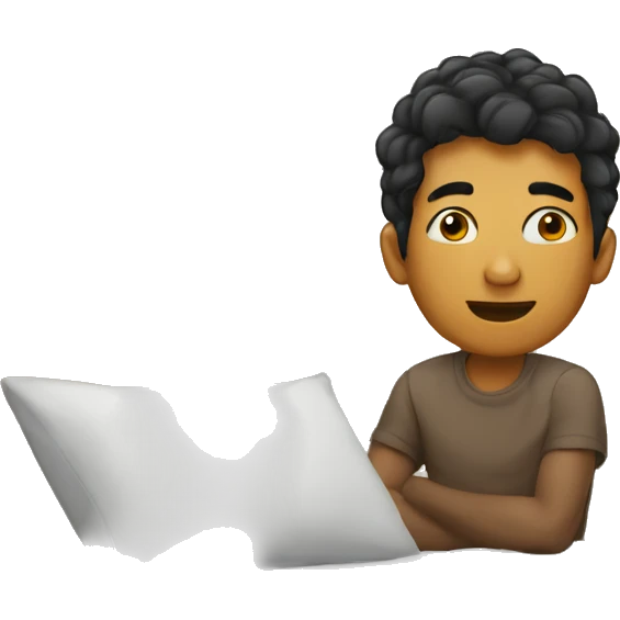 a young man who has just woken up emoji