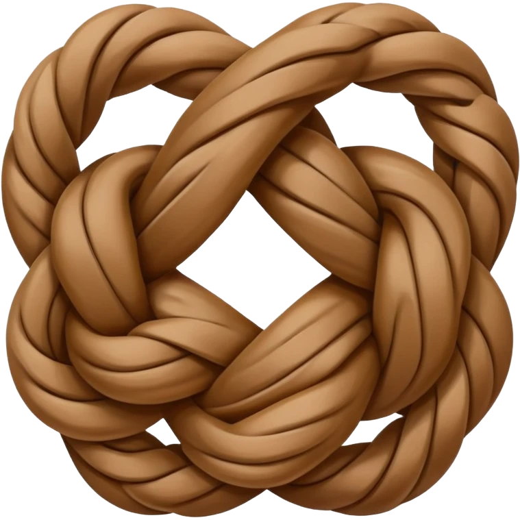 simple rope knot, knot point, classic apple emoji style emoji