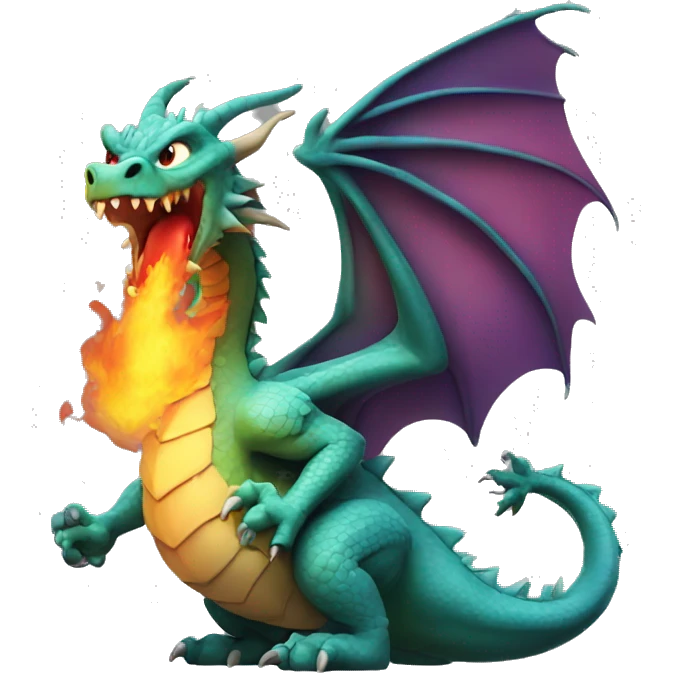Dragon spitting fire emoji