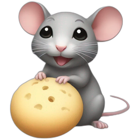 Rat whit mochi emoji