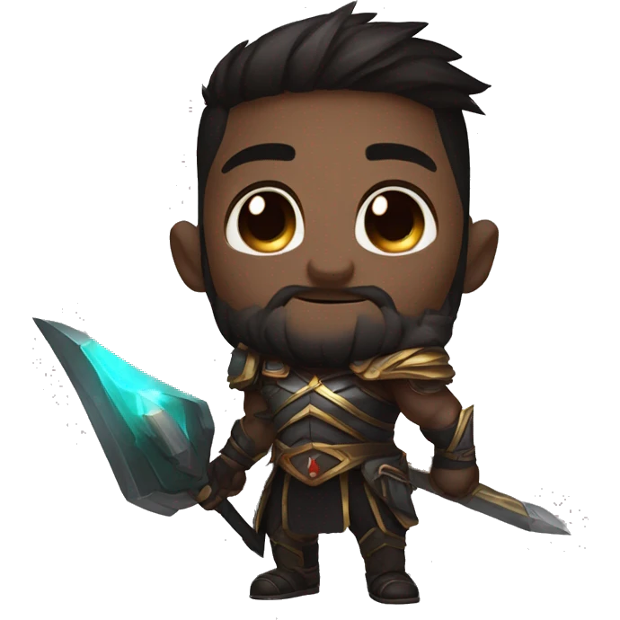 darius from league of legends, chibi,  emoji