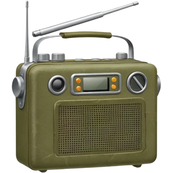 Military portable radio in cover emoji
