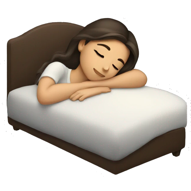 Brunette girl sleeping emoji