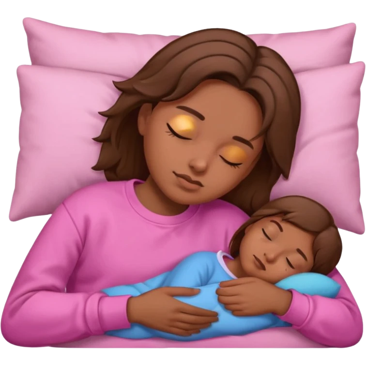 sleeping pink sweatshirt brown hair Sleeping emoji