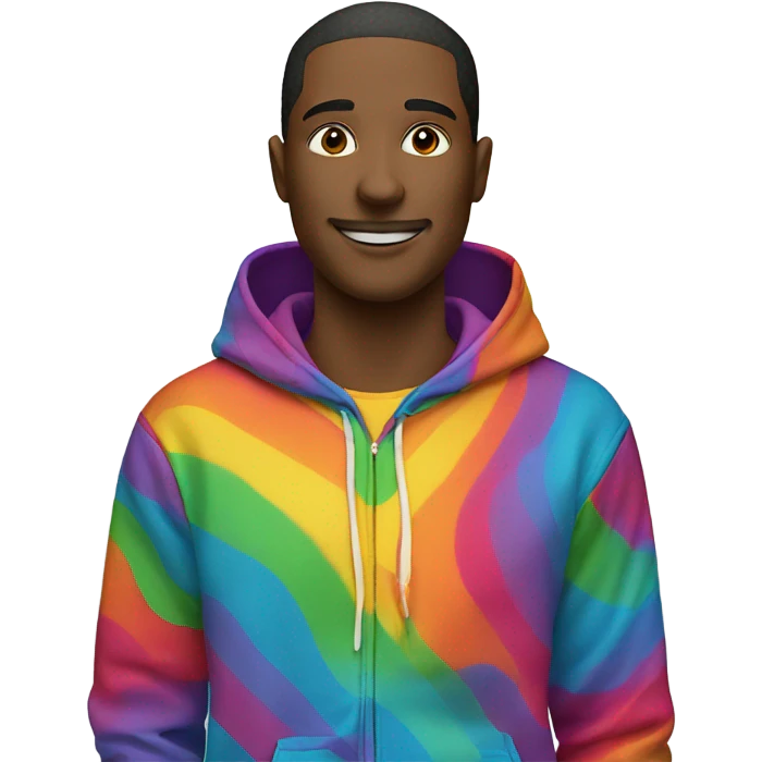 Rainbow hoodie  emoji