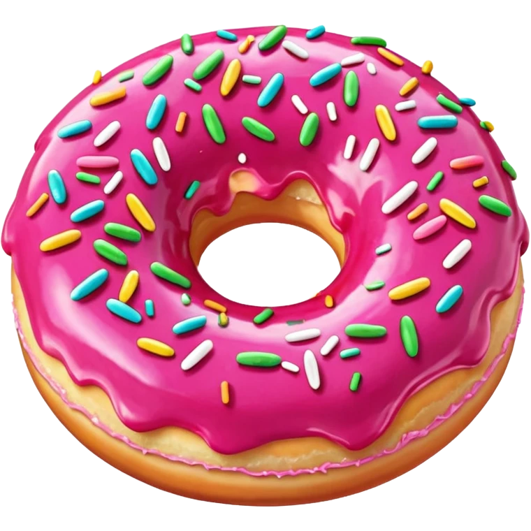 Donut, rose avec des vermicelles emoji