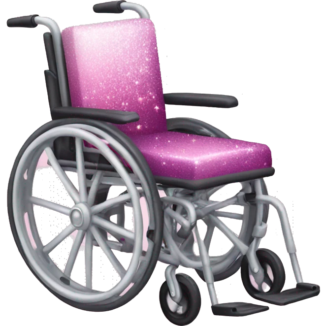 Pink ombre wheelchair with glitter  emoji