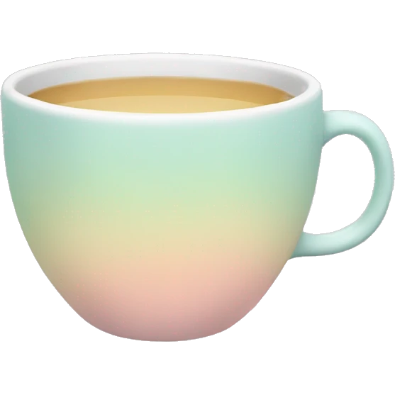 a pastel colored tea emoji