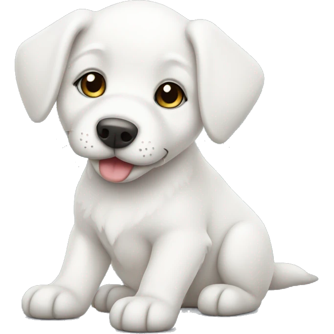 cute white puppy emoji