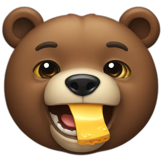An hungry bear emoji